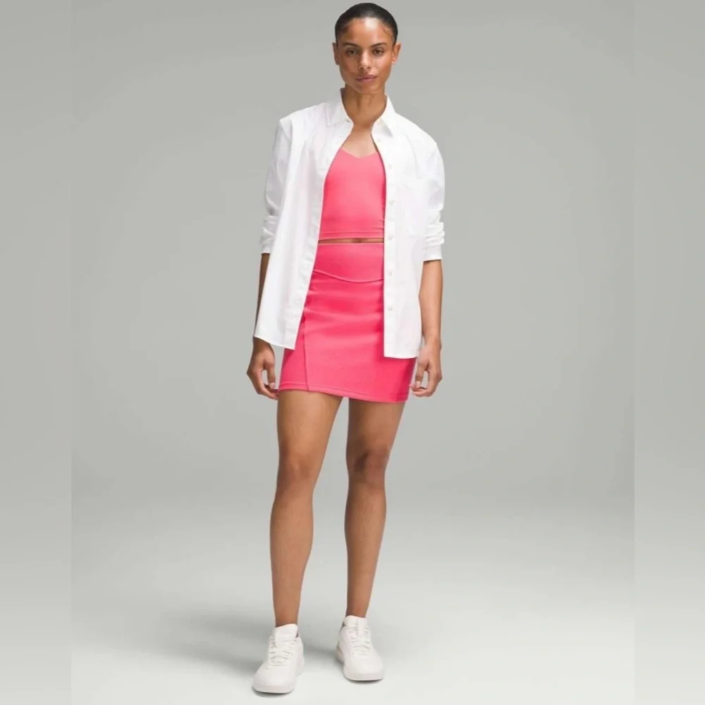 Lululemon Scuba High-Rise Mini Skirt in Glaze Pink